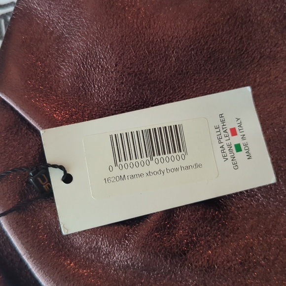 NWT ANDREA CARDONE ITALIA LEATHER BRONZE CROSSBODY CONVERTIBLE BAG - Picture 9 of 9